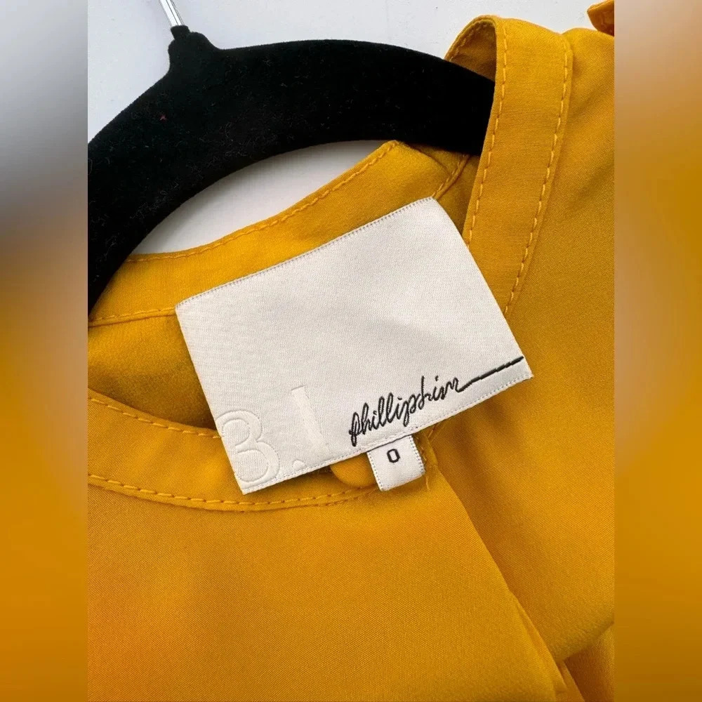 Phillip Lim 3.1 100% Silk Yellow Dress 0 - Picture 7 of 11